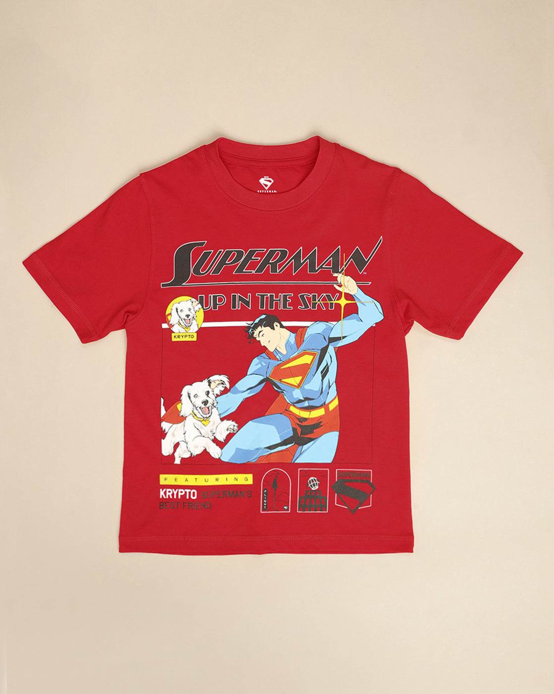 Superman Printed Regular Fit Tshirt For Boys