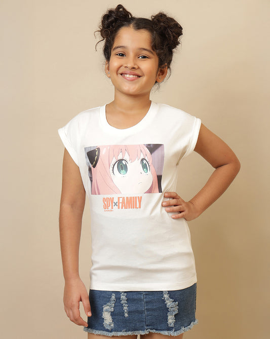 Spy X Family Printed Regular Fit Tshirt For Girls