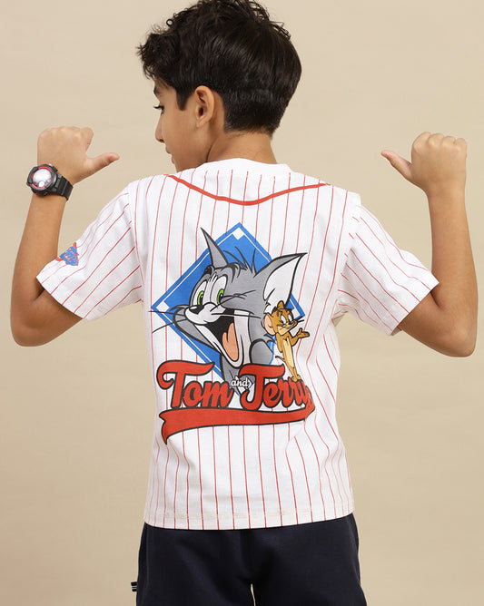 Tom & Jerry Printed Regular Fit Tshirt For Boys