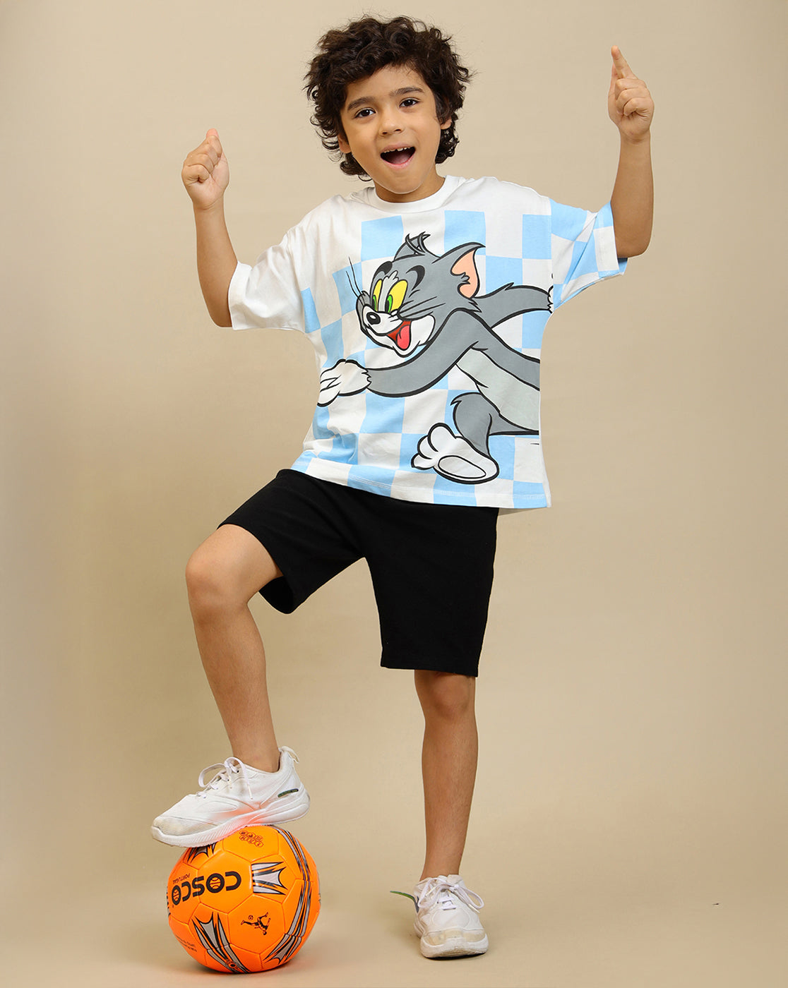 Tom & Jerry Printed Oversized Tshirt For Boys