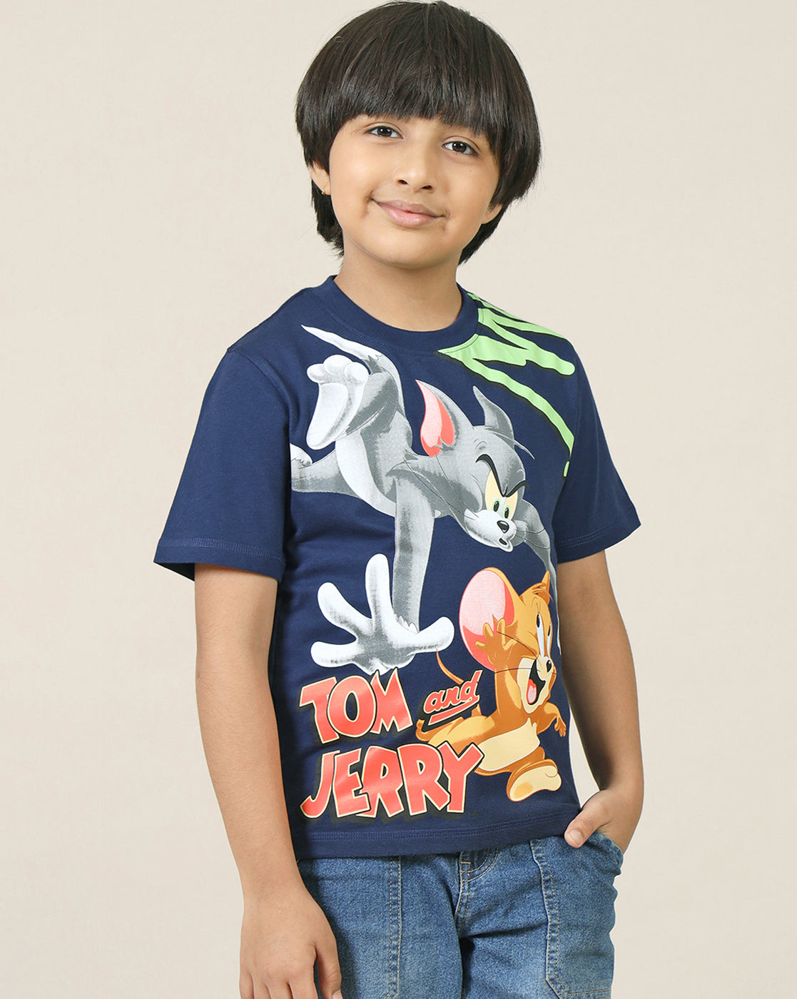Tom & Jerry Regular Fit Tshirt Boys