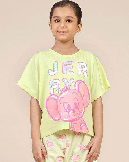Tom & Jerry Printed Relaxed Fit Tshirt For Girls