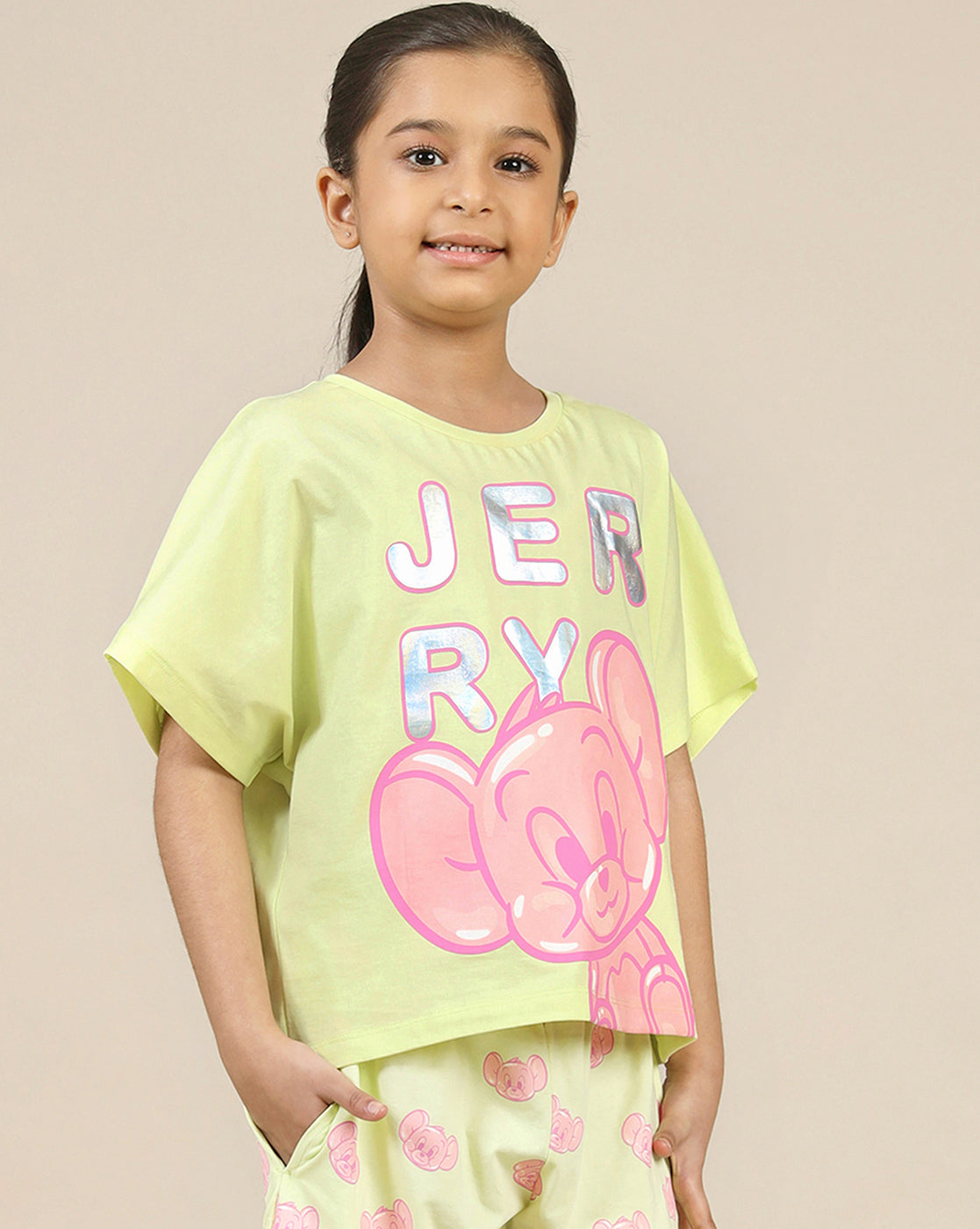 Tom & Jerry Printed Relaxed Fit Tshirt For Girls