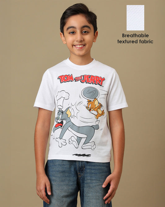 Tom & Jerry Printed Regular Fit Tshirt For Boys