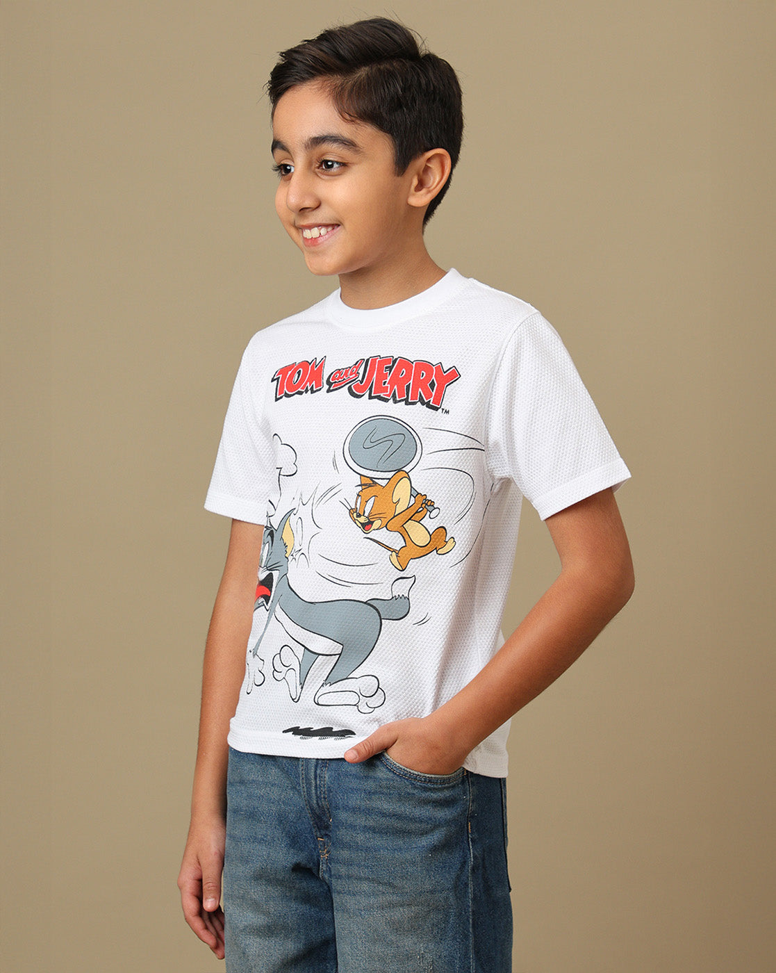 Tom & Jerry Printed Regular Fit Tshirt For Boys