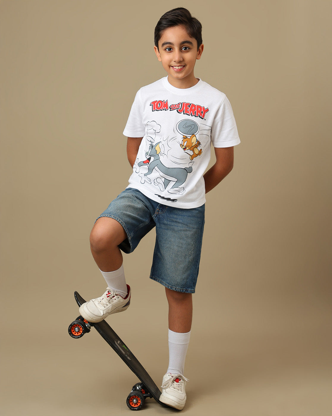 Tom & Jerry Printed Regular Fit Tshirt For Boys