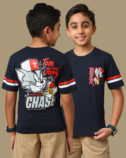 Tom & Jerry Printed Regular Fit Tshirt For Boys