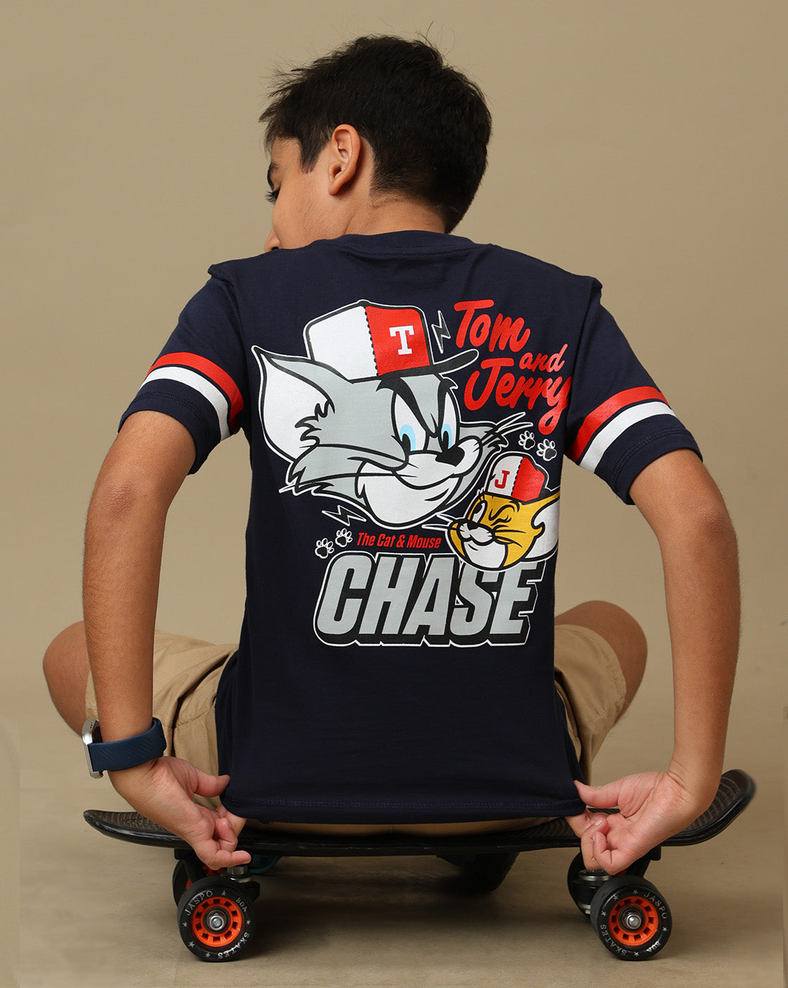 Tom & Jerry Printed Regular Fit Tshirt For Boys