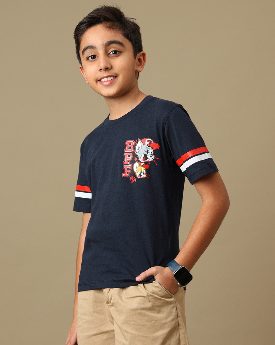 Tom & Jerry Printed Regular Fit Tshirt For Boys