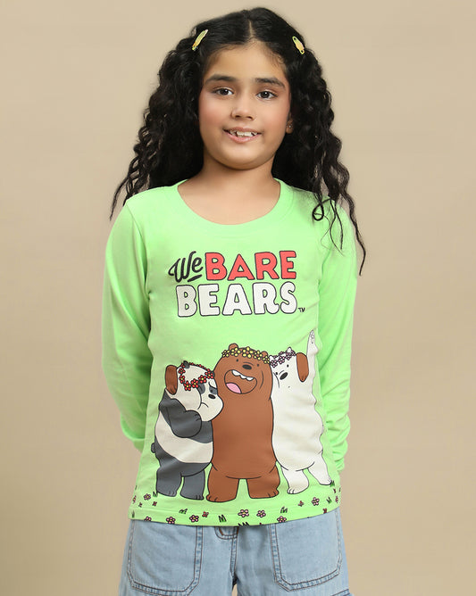 We Bare Bears Printed Relaxed Fit Tshirt For Girls